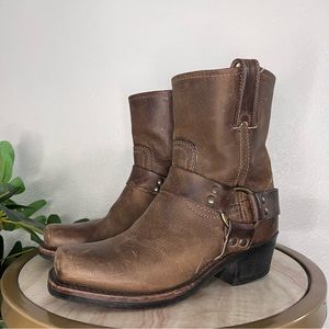 Frye Harness 8R Brown Leather Boots size 6